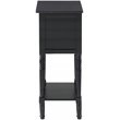 Pemberly Row Transitional Console Table in Black Wood Finish