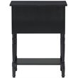 Pemberly Row Transitional Console Table in Black Wood Finish