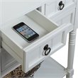 Pemberly Row Transitional Console Table in White Wood Finish