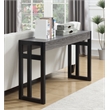 Pemberly Row Modern Console Table in Weathered Gray Wood and Metal