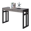 Pemberly Row Modern Console Table in Weathered Gray Wood and Metal