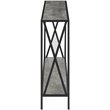 Pemberly Row Transitional Console Table in Faux Birch Gray Wood Finish