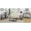 Pemberly Row Transitional Console Table in Faux Birch Gray Wood Finish