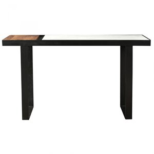 pemberly row mid-century contemporary marble top console table