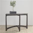 Pemberly Row Modern Wood Cascade Sofa Table in Brown