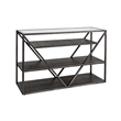 Pemberly Row Industrial Wood Sofa Table in Gray