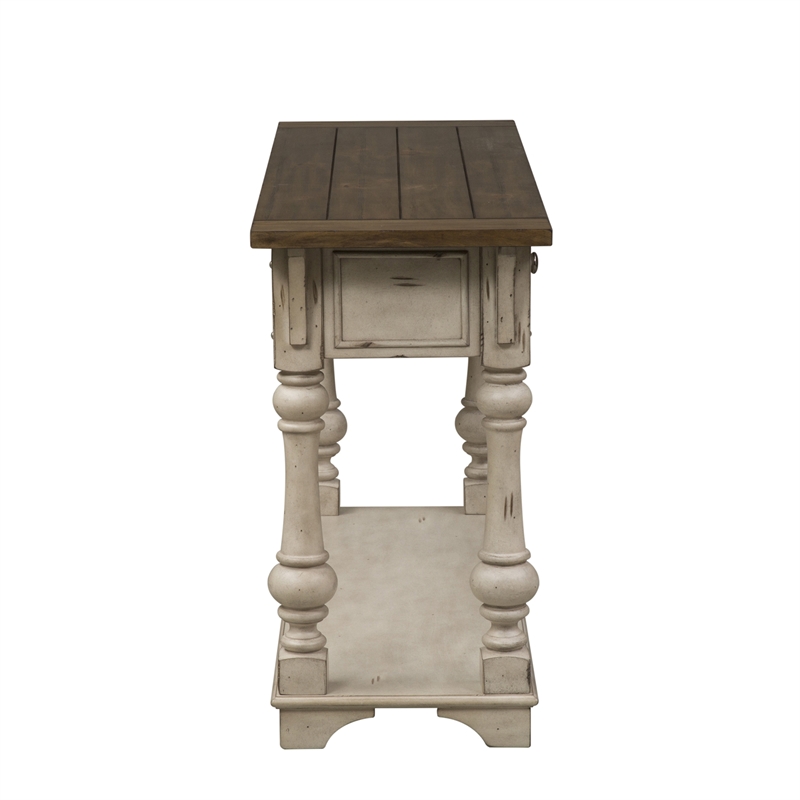 Pemberly Row Traditional Wood Sofa Table in White