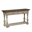 Pemberly Row Traditional Wood Sofa Table in White