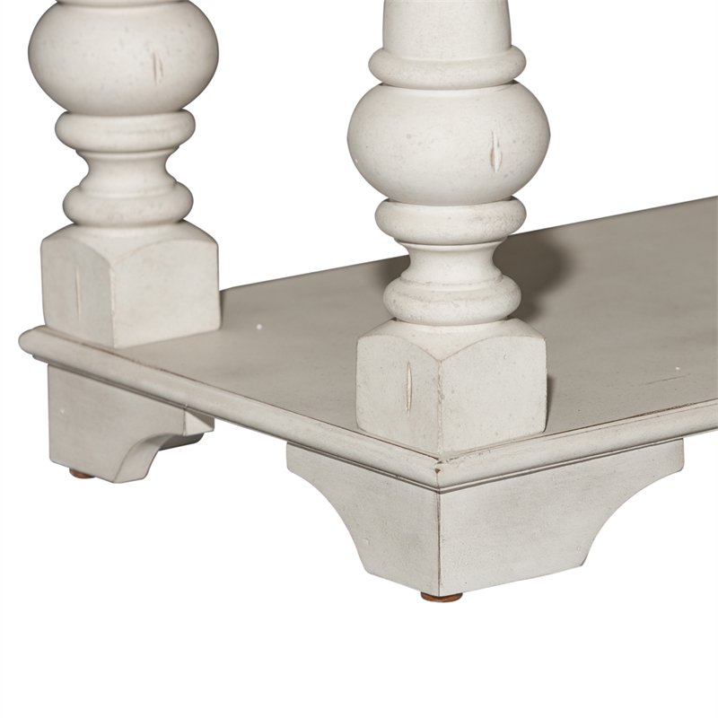 Pemberly Row Traditional Wood Sofa Table in White