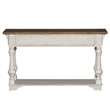Pemberly Row Traditional Wood Sofa Table in White