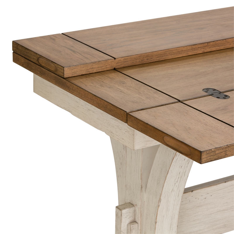Pemberly Row Farmhouse Farmhouse Reimagined Flip Lid Sofa Table