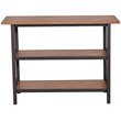 Pemberly Row Modern Contemporary 3-Tier Console Table in Brown