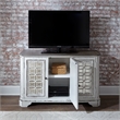 Pemberly Row Traditional Wood TV Console in White