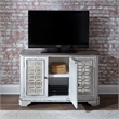 Pemberly Row Traditional Wood TV Console in White
