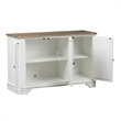 Pemberly Row Traditional Wood TV Console in White