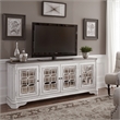 Pemberly Row Traditional Wood TV Console in White