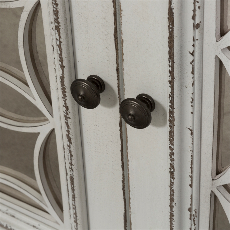 Pemberly Row Traditional Wood TV Console in White