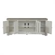 Pemberly Row Traditional Wood TV Console in White