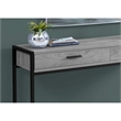 Pemberly Row 2 Drawer Accent Console Table in Gray and Black