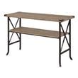 Pemberly Row Transitional Console Table in Beige Driftwood Wood Finish