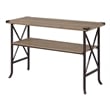 Pemberly Row Transitional Console Table in Beige Driftwood Wood Finish