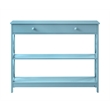 Pemberly Row Transitional One-Drawer Console Table in Seafoam Blue Wood Finish