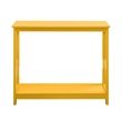 Pemberly Row Transitional Console Table in Yellow Wood Finish