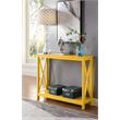 Pemberly Row Transitional Console Table in Yellow Wood Finish