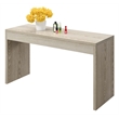 Pemberly Row Traditional Console Table in White Wood Grain Finish