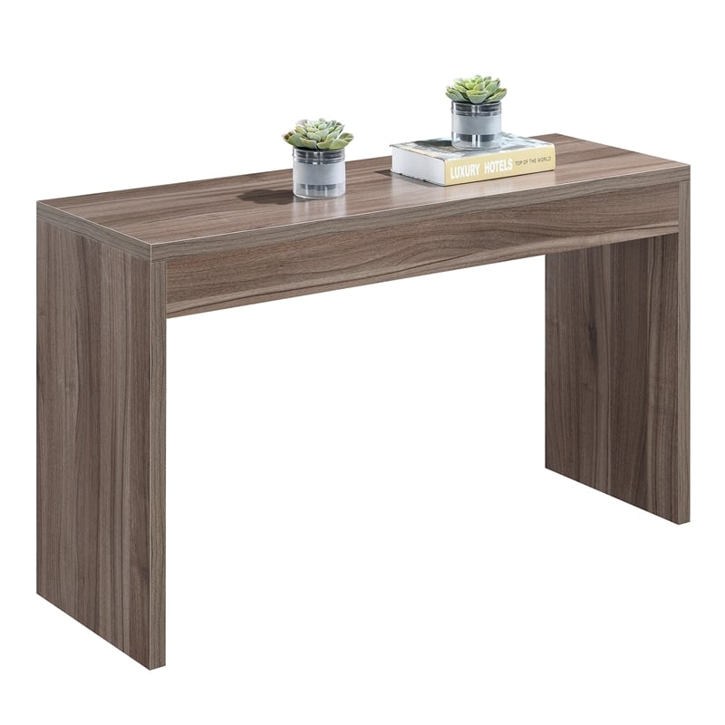 Pemberly Row Contemporary Console Table in Cappuccino Wood Finish