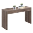 Pemberly Row Contemporary Console Table in Cappuccino Wood Finish