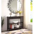 Pemberly Row Transitional One-Drawer Console Table in Espresso Wood Finish