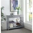 Pemberly Row Transitional Mission One-Drawer Console Table in Gray Wood Finish