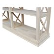 Pemberly Row Traditional Sofa - Server Table Includes Shelves
