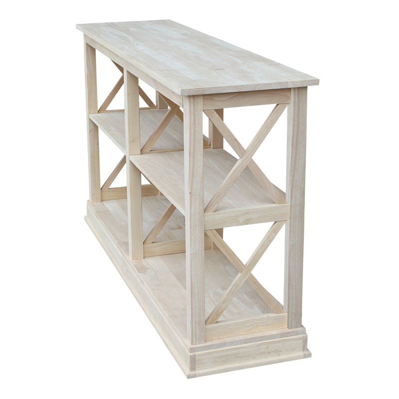 Pemberly Row Traditional Sofa - Server Table Includes Shelves