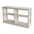 Pemberly Row Traditional Sofa - Server Table Includes Shelves