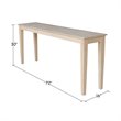 Pemberly Row Traditional Console Table - Extended Length-72