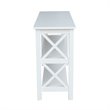 Pemberly Row Wood Traditional Console Table in White