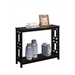 Pemberly Row Contemporary Console Table in Black Wood Finish