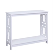 Pemberly Row Contemporary Console Table in White Wood Finish