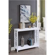 Pemberly Row Contemporary Console Table in White Wood Finish