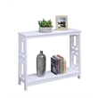 Pemberly Row Contemporary Console Table in White Wood Finish