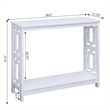 Pemberly Row Contemporary Console Table in White Wood Finish