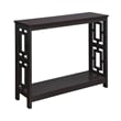Pemberly Row Contemporary Console Table in Espresso Wood Finish