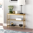 Pemberley Row Metal Brass Console Table Rectangular 36