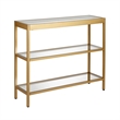 Pemberley Row Metal Brass Console Table Rectangular 36