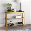 Pemberley Row Metal Brass Console Table Rectangular 36