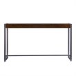 Pemberly Row Transitional Console in Dark Tobacco and Gunmetal Gray