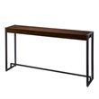 Pemberly Row Transitional Console in Dark Tobacco and Gunmetal Gray