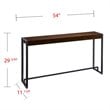 Pemberly Row Transitional Console in Dark Tobacco and Gunmetal Gray